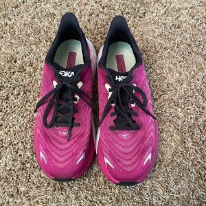 Hoka One Arahi 6 Shoes Womens Size 9.5B Fuchsia Pink Sneaker Athletic
